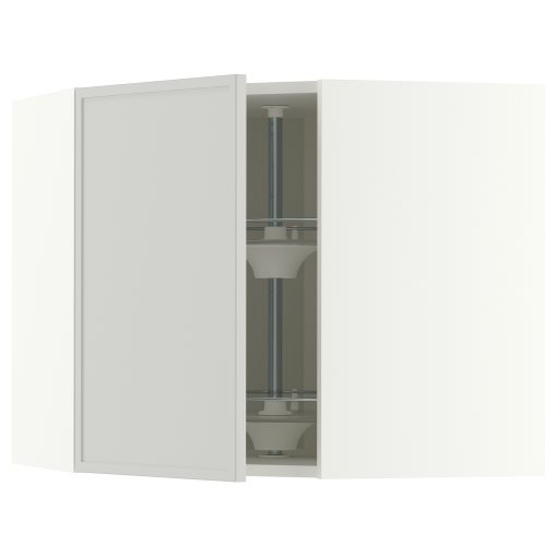METOD, corner wall cabinet with carousel, 68x60 cm, 196.052.12