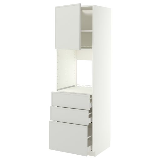 METOD, high cabinet for oven with door/3 drawers, 60x60x200 cm, 196.053.87