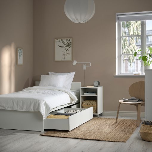 VIHALS, bed frame with 2 storage boxes, 90x200 cm, 196.347.33