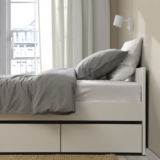 VIHALS, bed frame with 2 storage boxes, 90x200 cm, 196.347.33