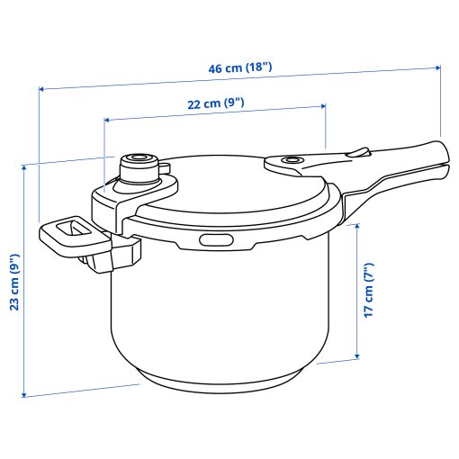 IKEA 365+, pressure cooker, 6 l, 204.636.50