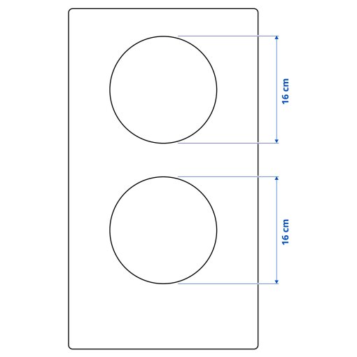 VÄLBILDAD, 300 επαγωγική εστία, 29 cm, 204.675.92