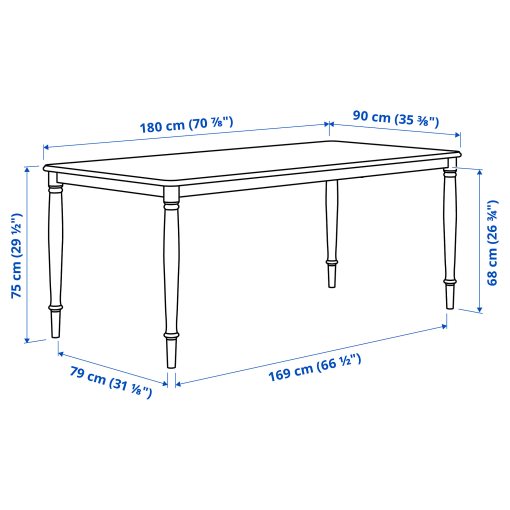DANDERYD, dining table, 180x90 cm, 205.161.25
