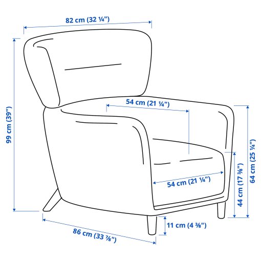 OSKARSHAMN, wing chair, 205.236.11