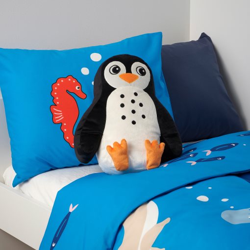 BLÅVINGAD, cushion/penguin-shaped, 40x32 cm, 205.283.69
