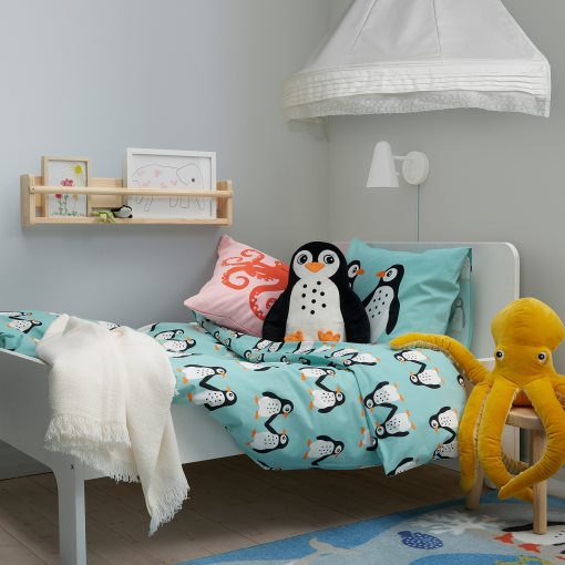 BLÅVINGAD, cushion/penguin-shaped, 40x32 cm, 205.283.69