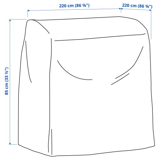 TOSTERÖ, κάλυμμα για έπιπλα εξωτερικού χώρου, 220x220 cm, 205.323.09