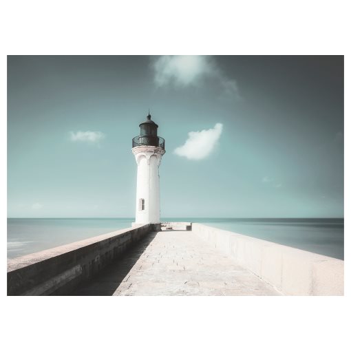BJÖRKSTA, picture/white lighthouse, 140x100 cm, 205.566.06