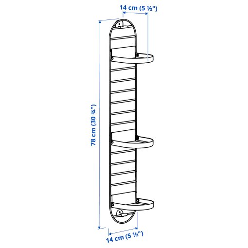 SKUGGRÖNA, ανθοστήλη τοίχου, 78 cm, 205.620.18
