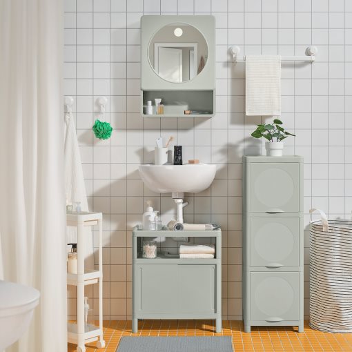 IVÖSJÖN, wash-basin base cabinet with sliding doors, 50x33x57 cm, 205.972.92