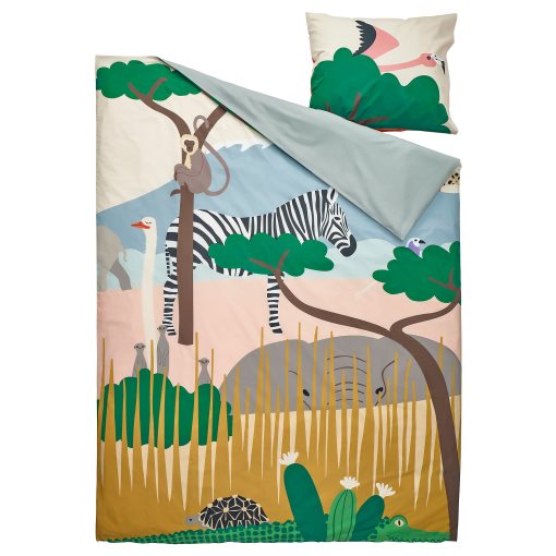 SANDLÖPARE, duvet cover and pillowcase, 150x200/50x60 cm, 206.032.50