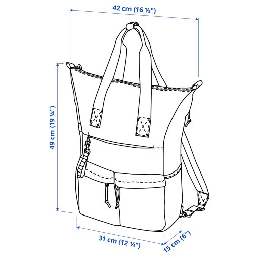 VÄRLDENS, backpack, 31x15x49 cm/26 l, 206.040.42