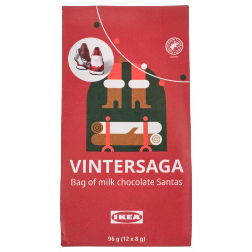 VINTERSAGA, bag of chocolate Santas RAC, 96 g, 206.181.38