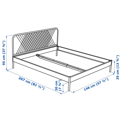 NESTTUN, bed frame, 140X200 cm, 291.580.47