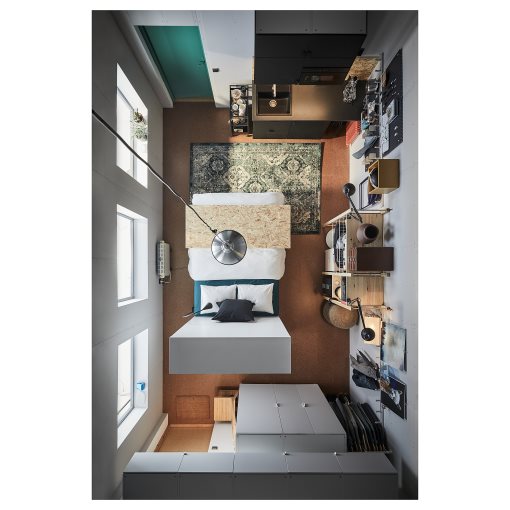 PLATSA, bed with 10 doors, 143x244x223 cm, 293.365.54