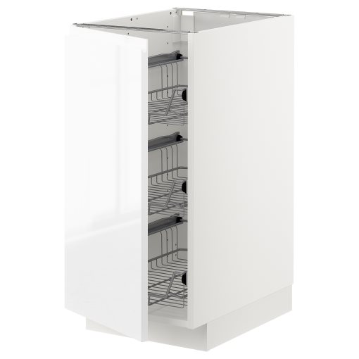 METOD, base cabinet with wire baskets, 40x60 cm, 294.559.76
