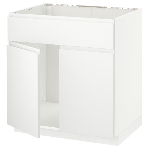 METOD, base cabinet for sink with 2 doors/front, 80x60 cm, 294.652.06