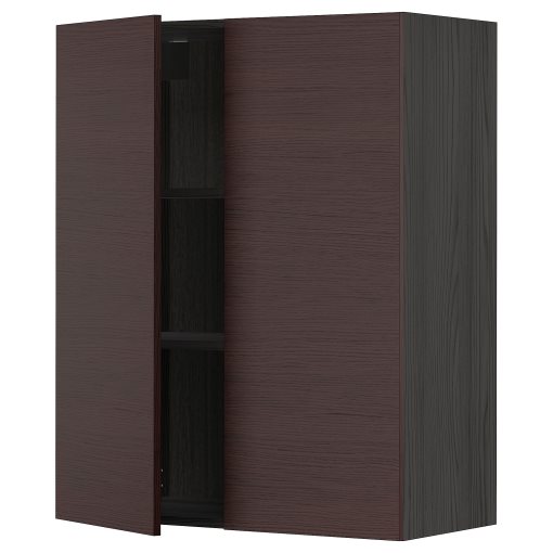 METOD, ντουλάπι τοίχου με ράφια/2 πόρτες, 80x100 cm, 294.684.03