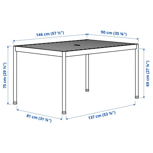SEGERON/TEGELON, τραπέζι και 4 καρέκλες εξωτερικού χώρου, 295.012.33