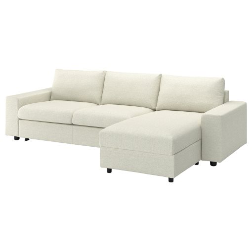 VIMLE, 3-seat sofa-bed with wide armrests and chaise longue, 295.452.13
