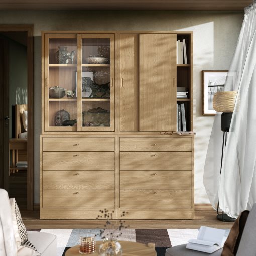 storage combination with drawers, 164x47x210 cm, 295.478.82