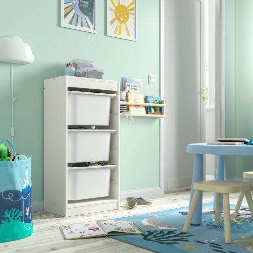 TROFAST, storage combination with boxes, 46x30x94 cm, 295.751.96