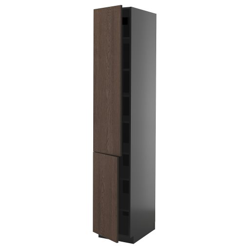 METOD, high cabinet with shelves/2 doors, 40x60x220 cm, 295.867.79