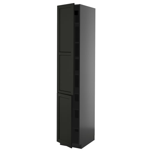 METOD, high cabinet with shelves/2 doors, 40x60x220 cm, 295.894.38
