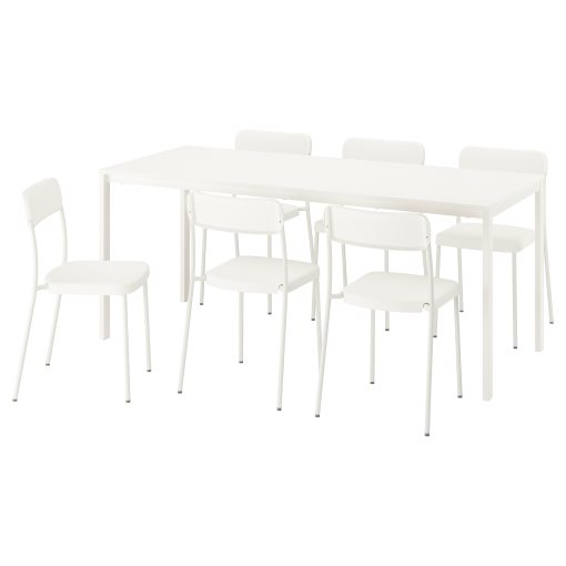 VIHALS, table and 6 chairs, 180x74 cm, 295.899.47