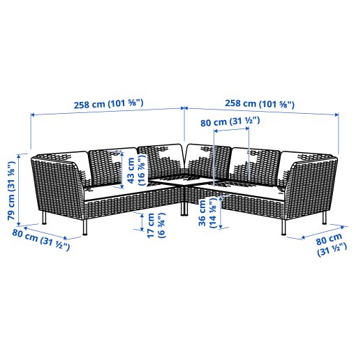 VITTSKÄR, 4-seat conversation set, outdoor, 295.912.43