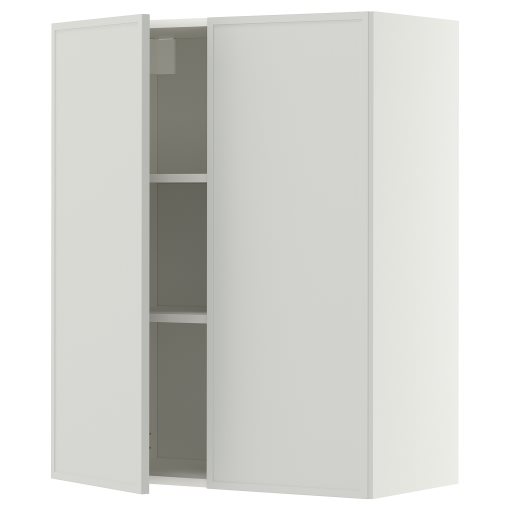 METOD, wall cabinet with shelves/2 doors, 80x100 cm, 296.056.93