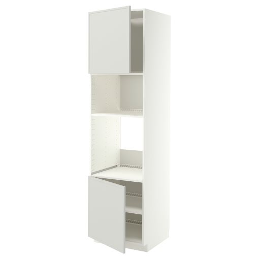 METOD, high cabinet for oven/microwave with 2 doors/shelves, 60x60x220 cm, 296.062.11