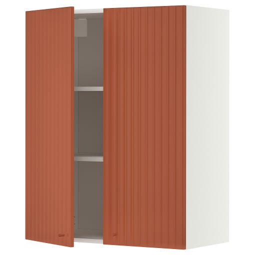METOD, wall cabinet with shelves/2 doors, 80x100 cm, 296.119.34