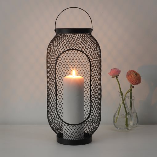TOPPIG, lantern for block candle, 49 cm, 303.273.08