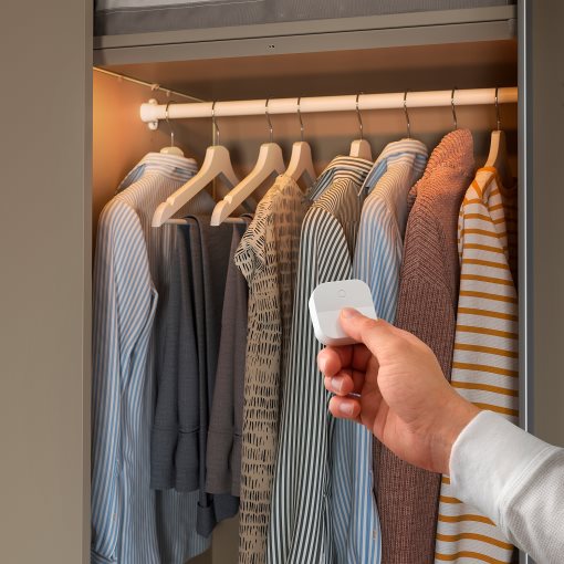 ÖVERSIDAN, wardrobe strip with built-in LED light source and sensor dimmable, 96 cm, 304.749.07