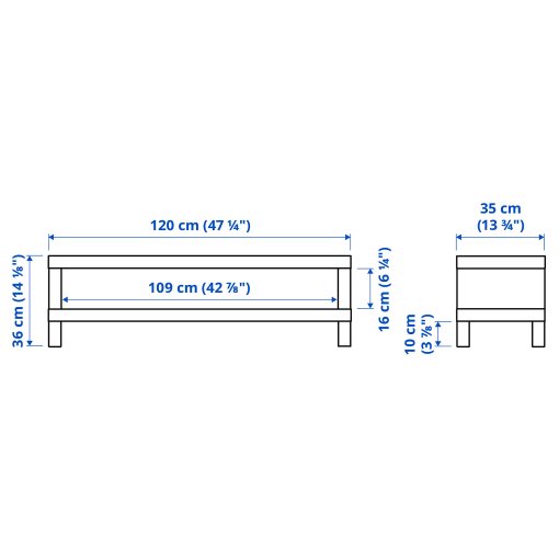 LACK, TV bench, 120x35x36 cm, 304.988.90