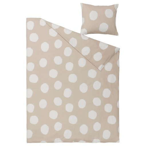 KLYNNETÅG, duvet cover and 2 pillowcases/dotted, 150x200/50x60 cm, 305.248.51