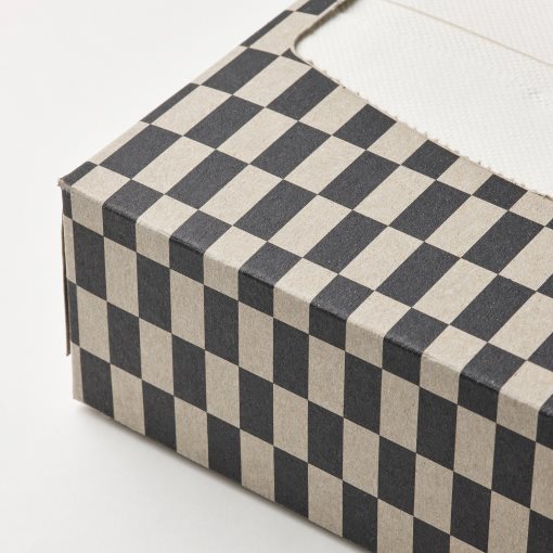 RODKNOT, paper napkin check pattern 16x32 cm/100 pack, 200g, 305.646.77