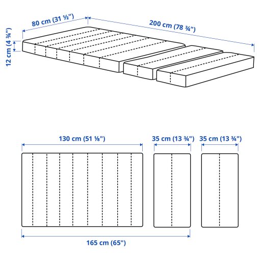 INNERLIG, spring mattress for extendable bed, 80x200 cm, 305.937.31