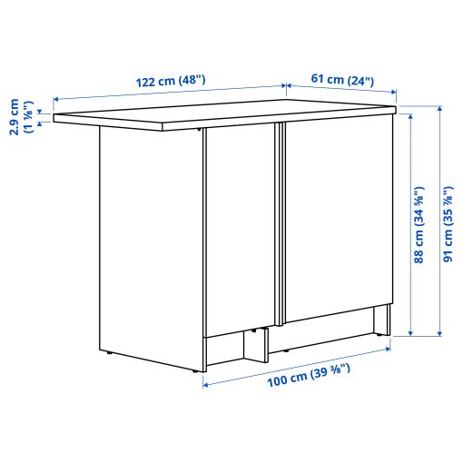KNOXHULT, corner base cabinet, 100x91 cm, 306.039.85
