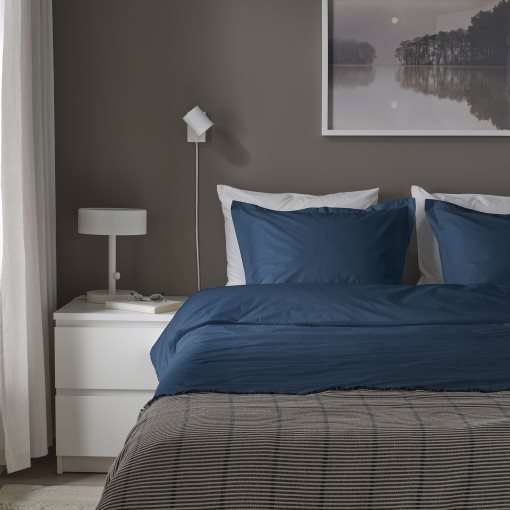 HAMPFLOCKEL, duvet cover and pillowcase, 150x200/50x60 cm, 306.064.13
