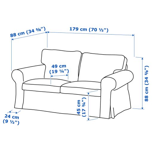 EKTORP, 2-seat sofa, 393.200.05
