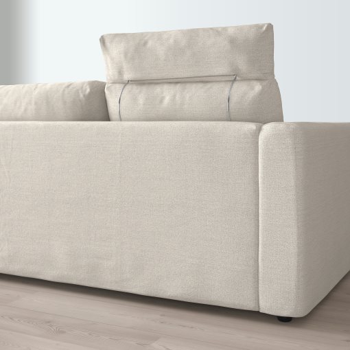 VIMLE, τριθέσιος καναπές με κεφαλάρι, 393.990.27