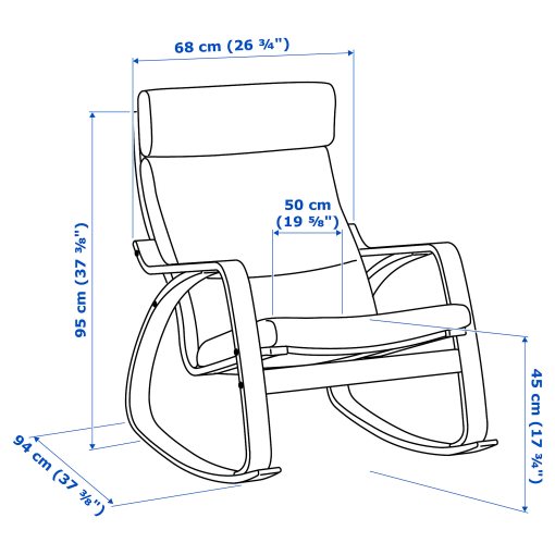 POÄNG, rocking-chair, 394.291.71