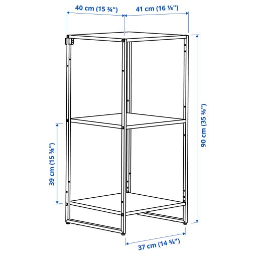 JOSTEIN, shelving unit/in/outdoor/metal, 41x40x90 cm, 394.369.25