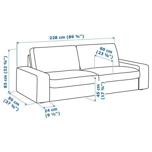 KIVIK, 3-seat sofa, 394.430.49