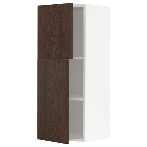 METOD, wall cabinet with shelves/2 doors, 40x100 cm, 394.655.12