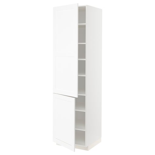 METOD, high cabinet with shelves/2 doors, 60x60x220 cm, 394.735.12