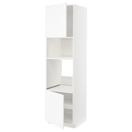 METOD, high cabinet for oven/microwave with 2 doors/shelves, 60x60x220 cm, 394.735.45