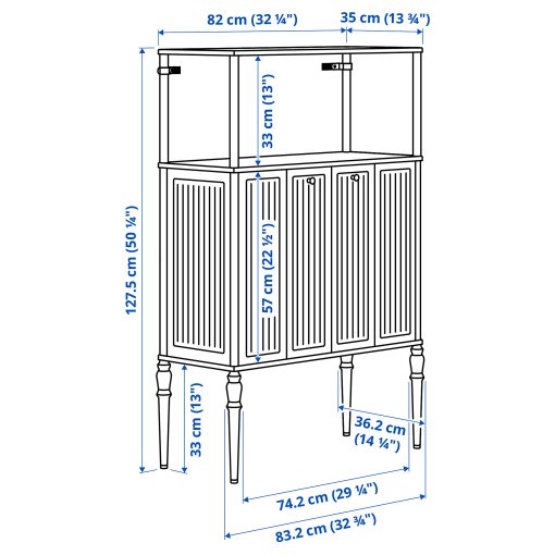 SÅGMÄSTARE, σύνθεση αποθήκευσης, 164x35x128 cm, 395.799.62